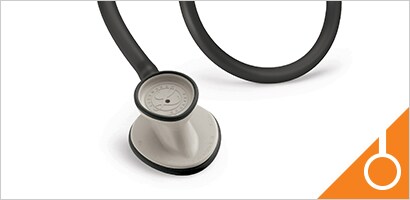 Stéthoscope 3M Littmann Lightweight sur fond blanc.

